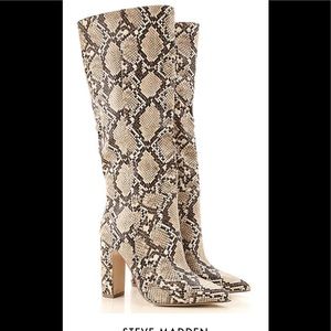 Steve Madden tan rouge snake boot